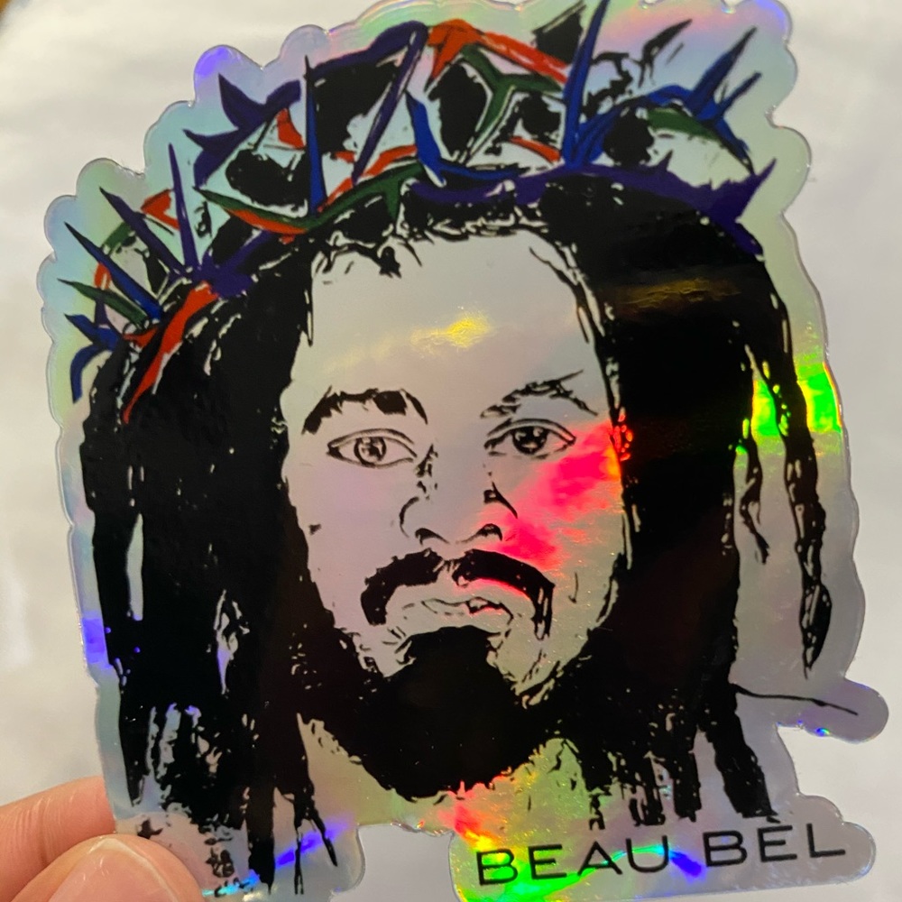 Beau Bèl Holographic stickers
Size: 2.69" x 3"